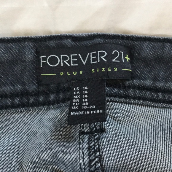 Forever 21+ Charcoal Jeans - Picture 2 of 3